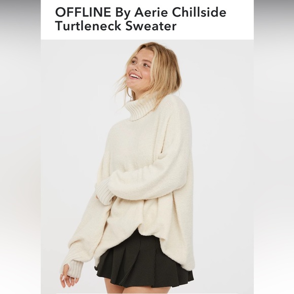 NWT aerie offline chunky turtleneck sweater - Picture 2 of 6
